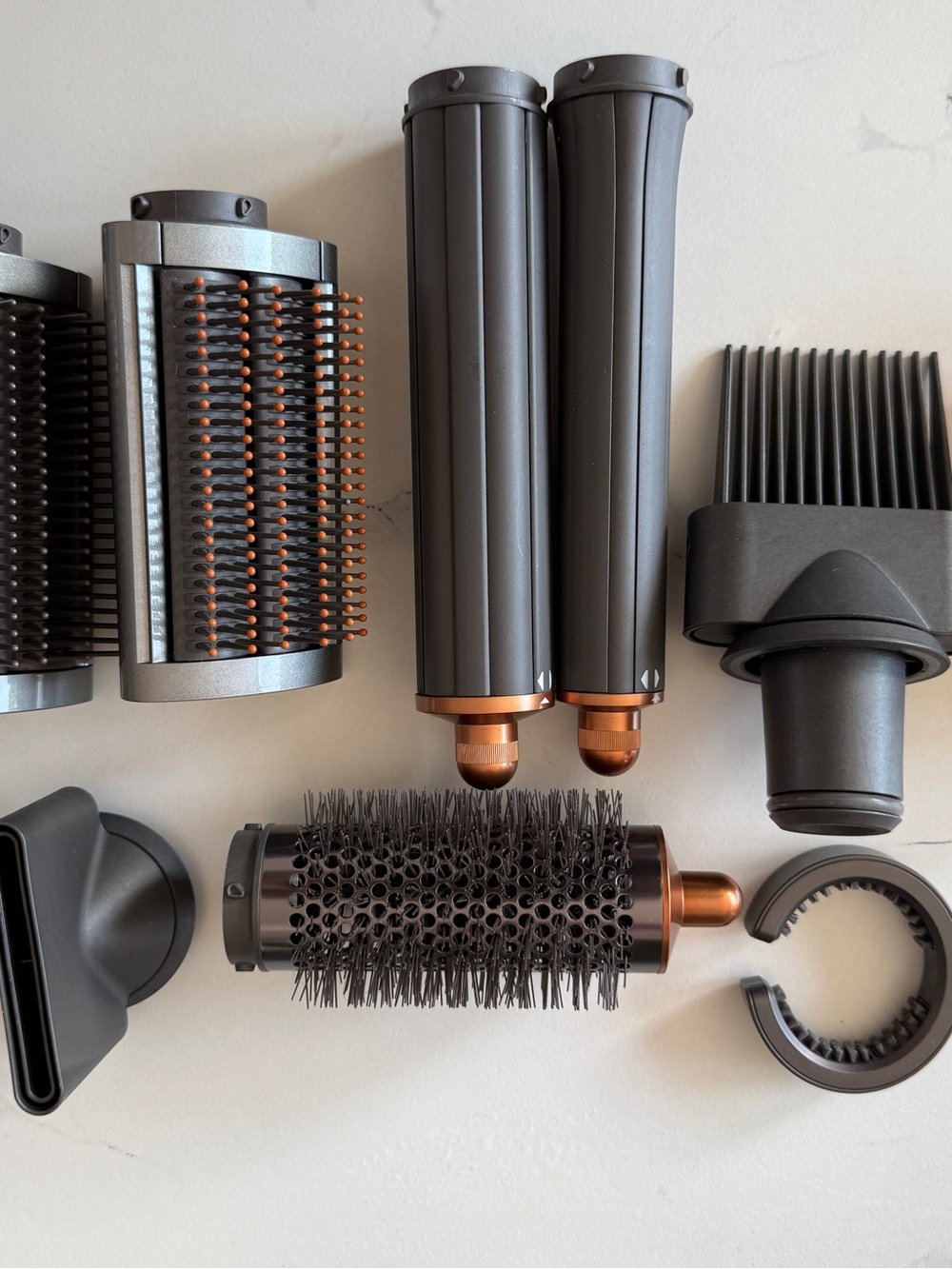 Dyson Airwrap with Attachment Set in Dark Gray and Copper
